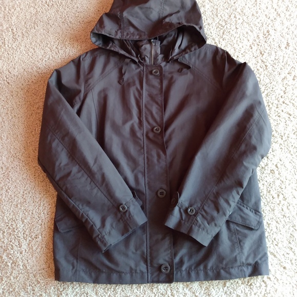 Lands' End Jackets & Blazers - Lands' End Lightweight Hooded Jacket - Dark Brown